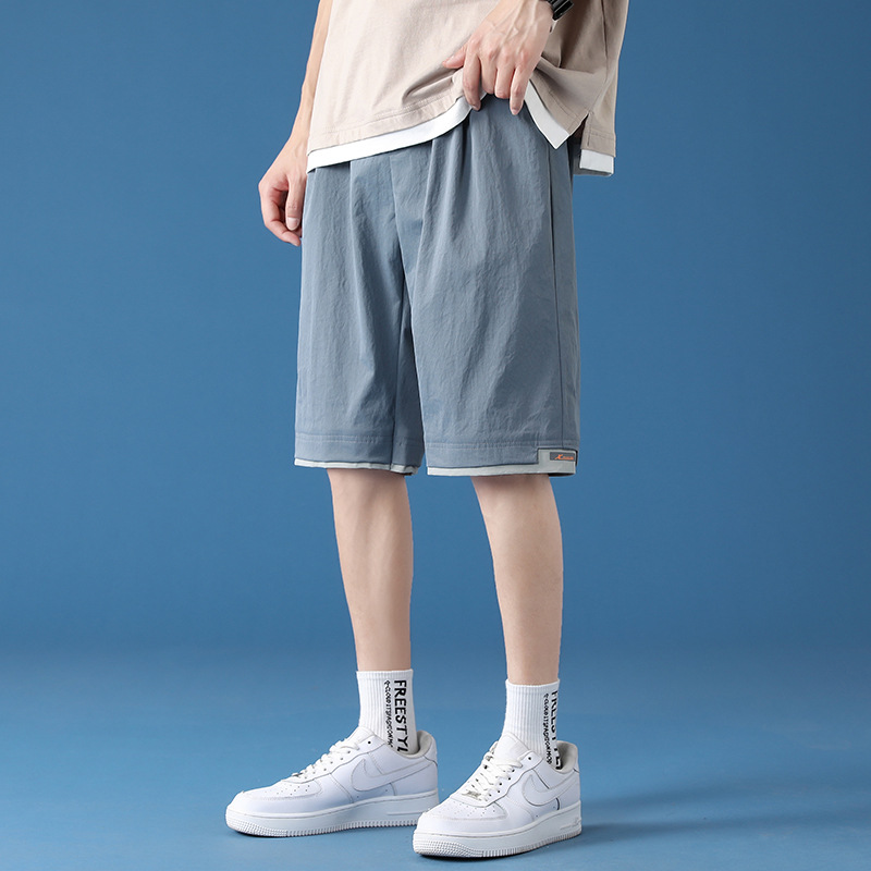 Mens Banks Short Azure Linen Texture |  Shorts Bottoms Azure Linen Texture