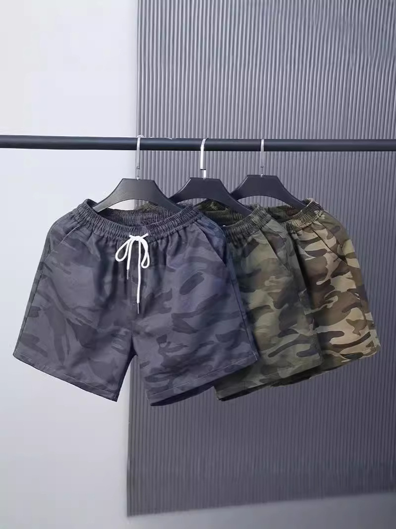 Mens Banks Short Grey Camo |  Shorts Bottoms Grey Camo