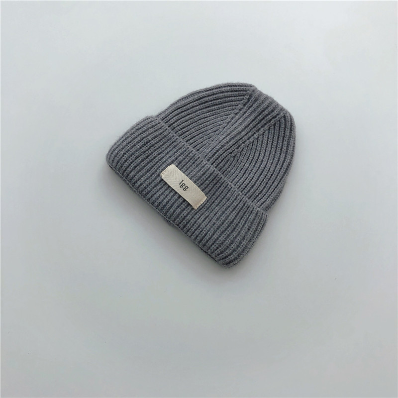 Mens Label Beanie Charcoal Heather |  Headwear Accessories Charcoal Heather