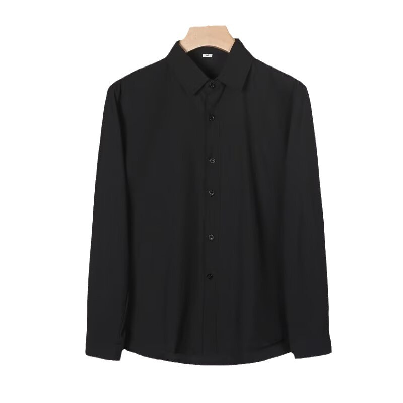 Mens Long Sleeve Manhattan Button Down Black |  Long Sleeve Tops Long Sleeve Tops Black