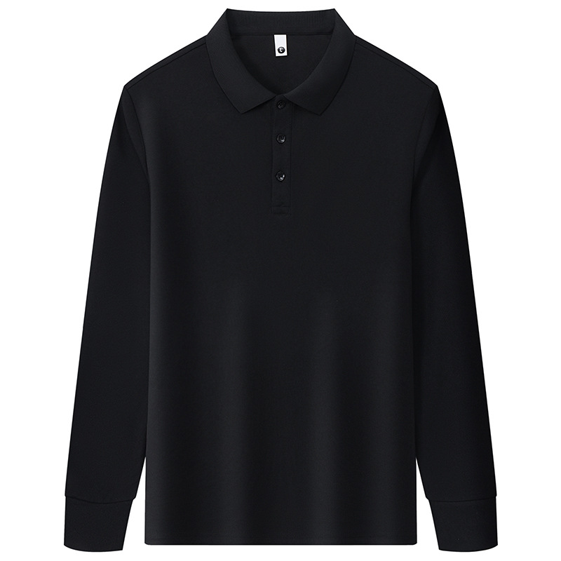 Mens Long Sleeve Westport Polo Black |  Long Sleeve Tops Long Sleeve Tops Black