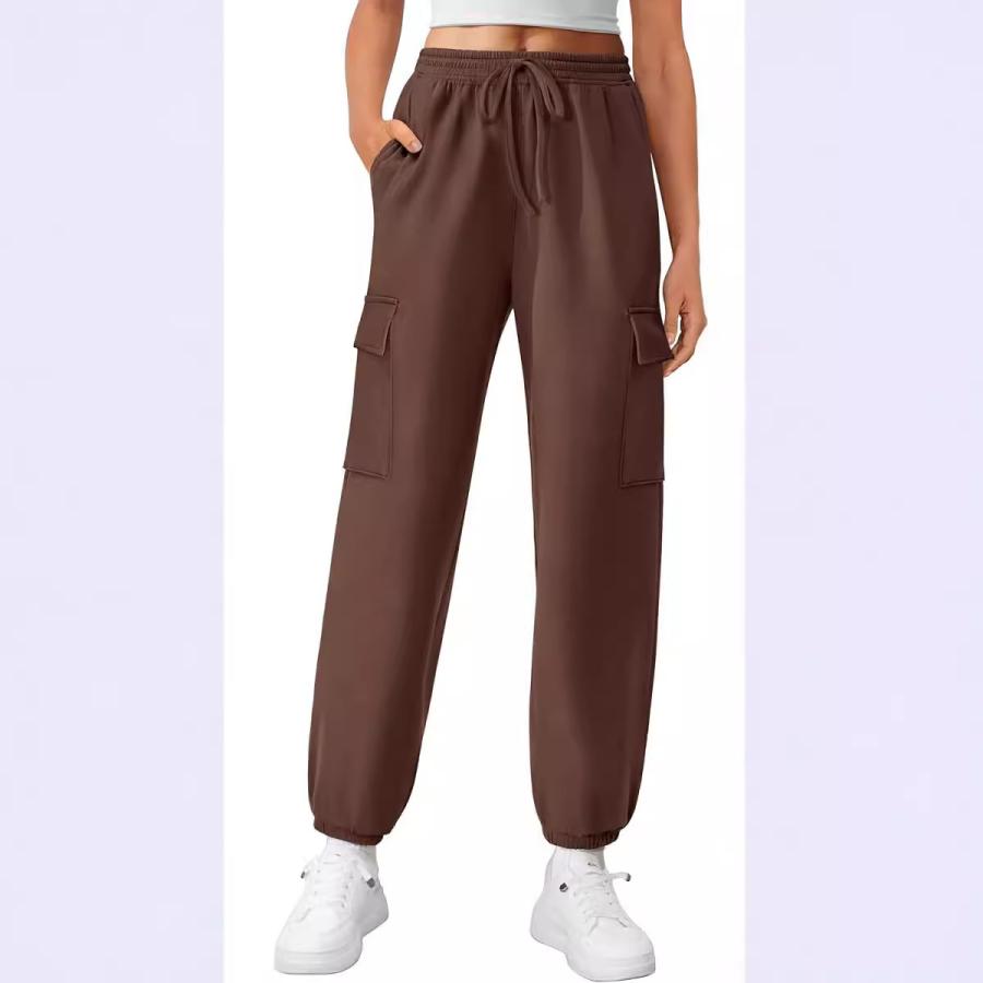 Womens Boyfriend Cargo Jogger Hazel Heather |  Joggers Bottoms Hazel Heather