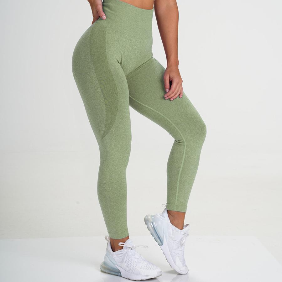 Womens Clean Elevation Legging-Long Pistachio Heather |  Pants Bottoms Pants