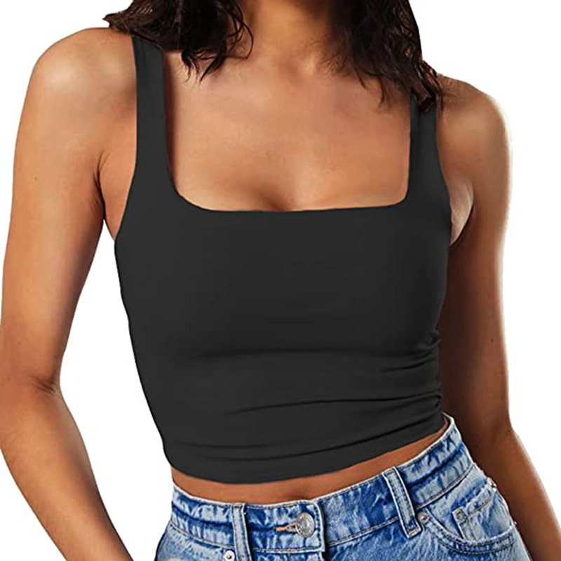 Womens Daily Crop Black |  Tanks Tanks Black