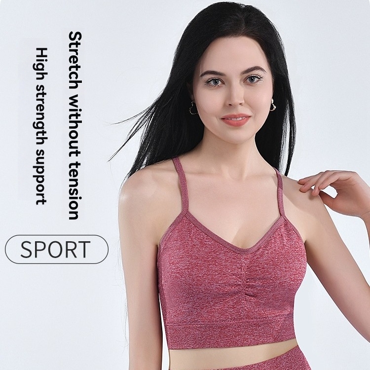 Womens Elevation Ruched Bra Hazelnut Heather |  Sports Bras Sports Bras Hazelnut Heather