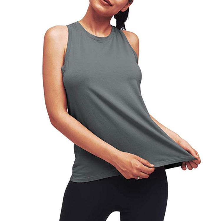 Womens Energy Top Heather Grey |  Tanks Tanks Heather Grey