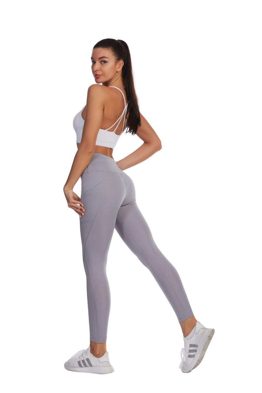 Womens Granite Pocket Legging Light Heather Grey |  Leggings Bottoms Leggings