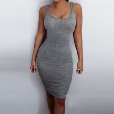 Womens Halo Essential Dress Heather Grey |  Dresses & Jumpsuits Bottoms Dresses & Jumpsuits