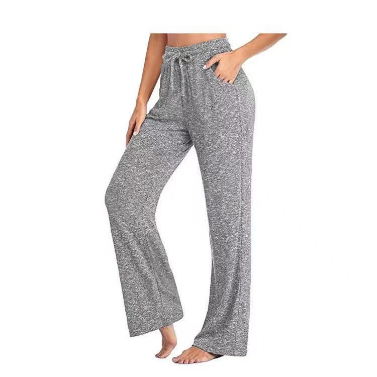 Womens Halo Essential Wideleg Heather Grey |  Pants Bottoms Heather Grey