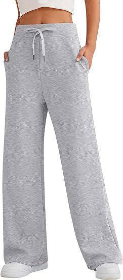 Womens Halo Essential Wideleg Heather Grey |  Pants Bottoms Heather Grey