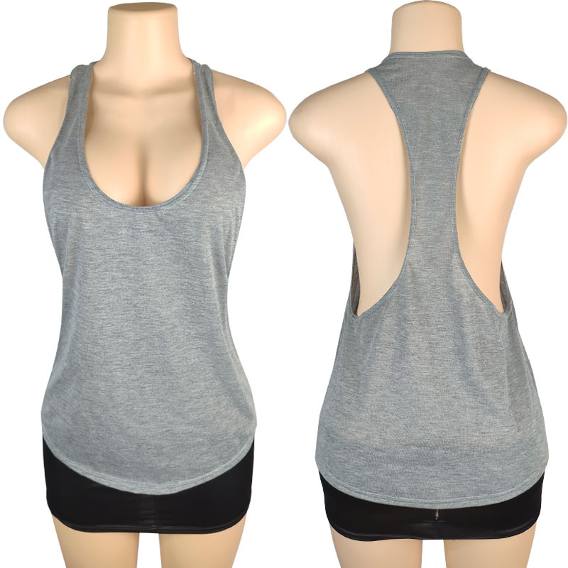 Womens Lux Performance Tank Charcoal Heather |  Tanks Tanks Charcoal Heather