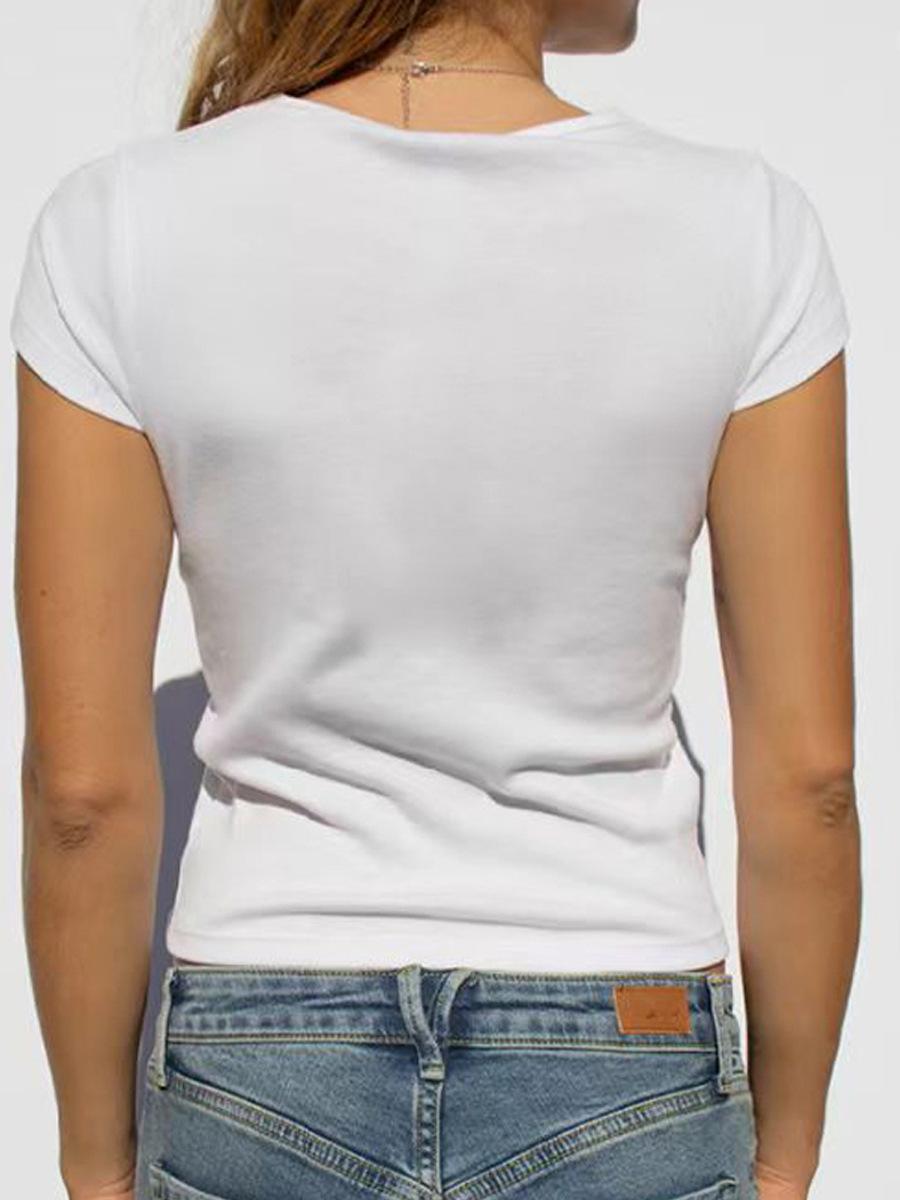 Womens Pose Fitted Tee White |  Short Sleeve Tops Short Sleeve Tops Short Sleeve Tops