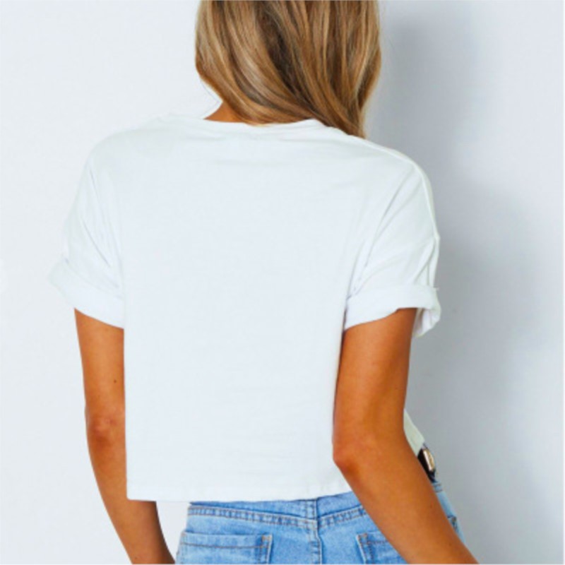 Womens Short Sleeve Feather Cross Back White |  Short Sleeve Tops Short Sleeve Tops Short Sleeve Tops