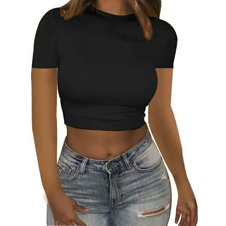 Womens Short Sleeve Pose Mock Neck Black |  Short Sleeve Tops Short Sleeve Tops Black